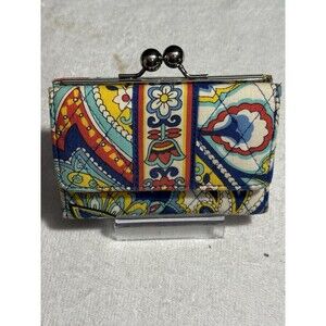 Vera Bradley Kisslock Tri-Fold Wallet, Design: Marina Retired
